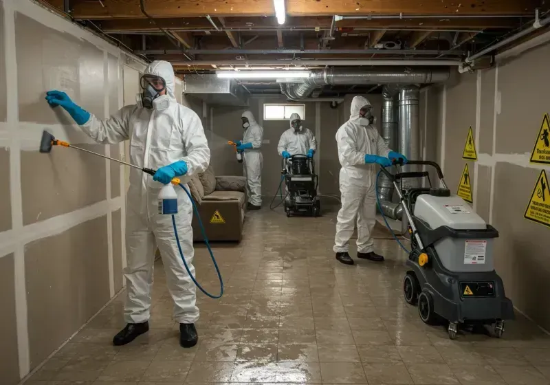 Basement Moisture Removal and Structural Drying process in Iberia Parish, LA